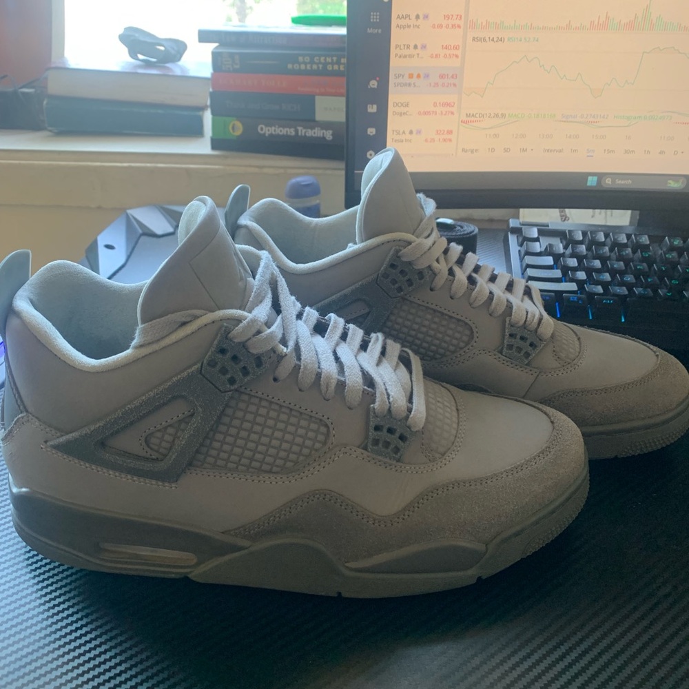 Jordan Gray Sneakers Air Jordan 4 Design